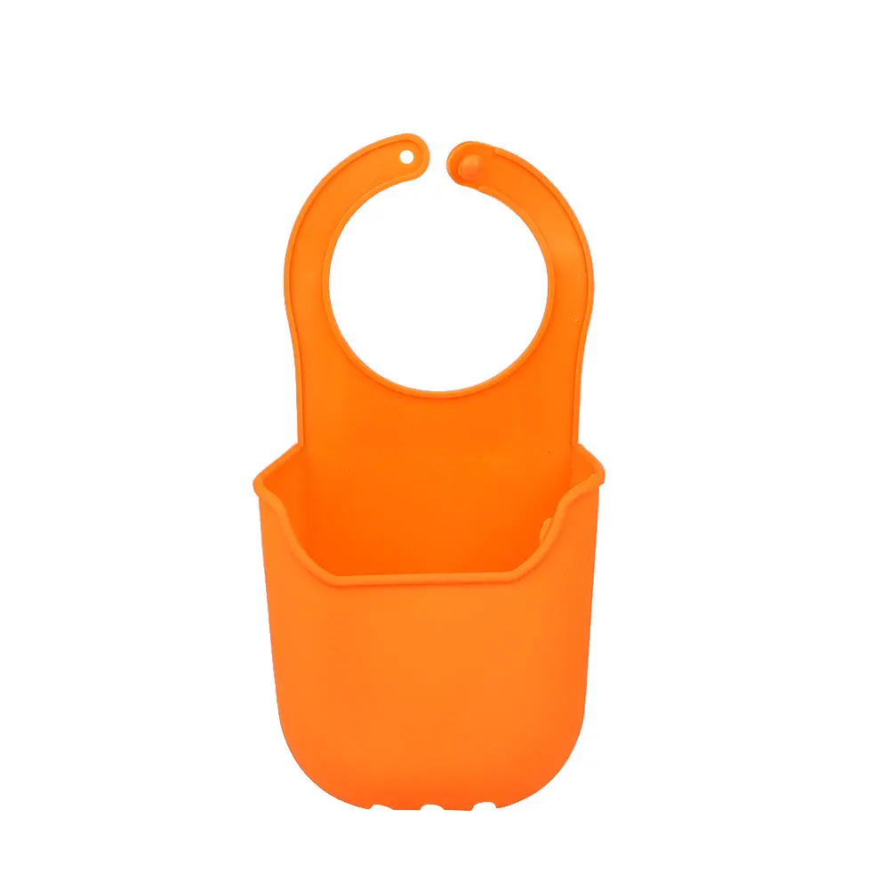 Orange Коробка для раковины силиконовая подвесная сумка для хранения держатель мыла креативный складной горячий полезный - Цвет: Orange