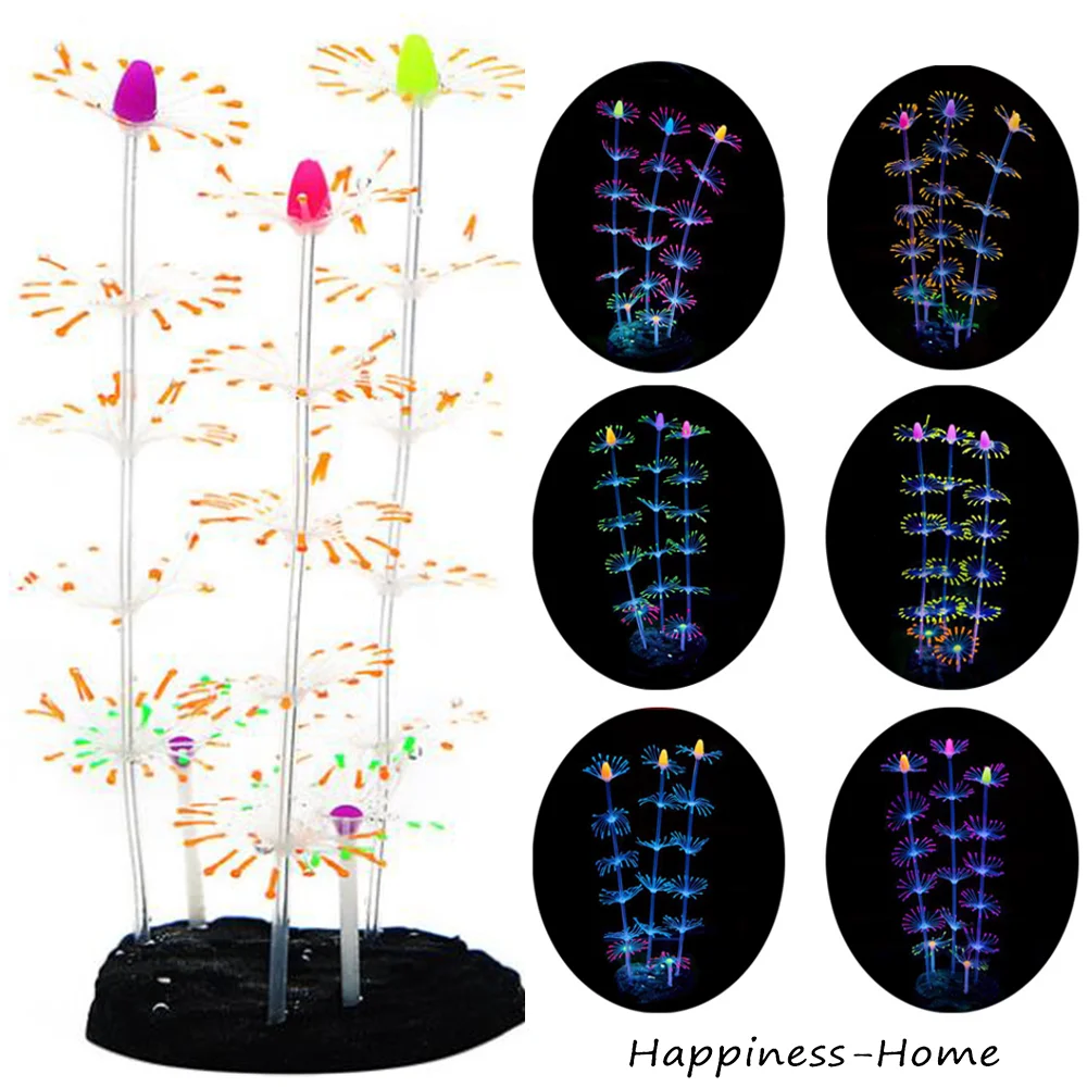 

Underwater Artificial Coral Silicone Luminous Effect Simulation Coral Plants Fluorescent Effect for Fish Tank Aquarium Landscape