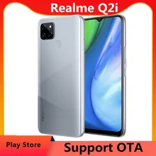 DHL Fast Delivery Realme Q2i 5G Cell Phone 6.5" 1600x720 13.0MP 18W Charger Face ID Fingerprint 5000mAh OTA Dimensity 720 GPS