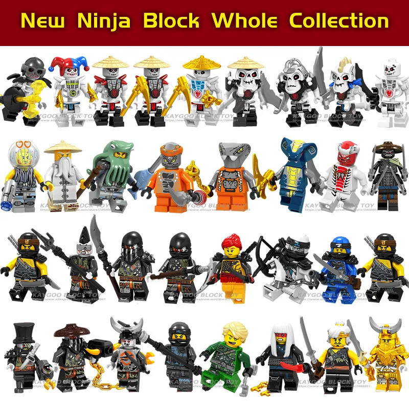 Ninjago Toy Boys Ninja Mini Figures X 6 Kai,Cole,Lloyd,Nya,Jay & Zane fit lego 