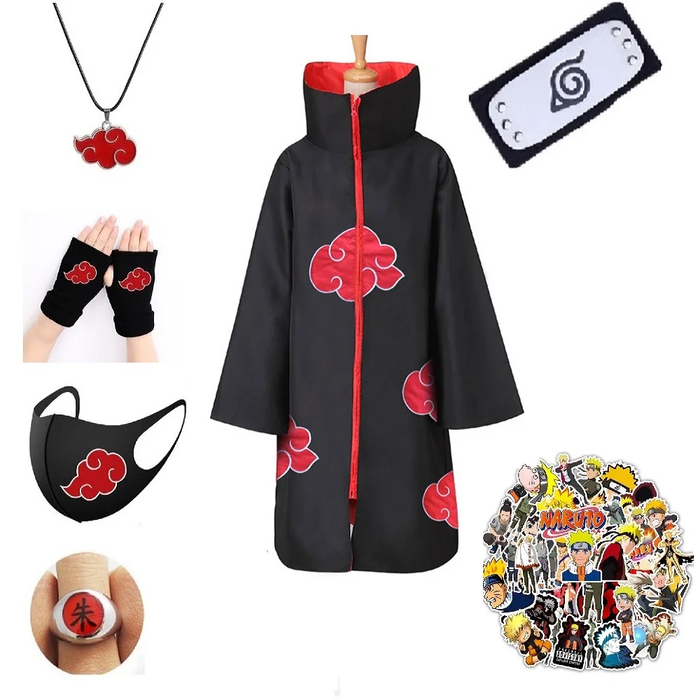 Костюм для косплея Учиха Обито удзумаки детский плащ пальто Хэллоуин