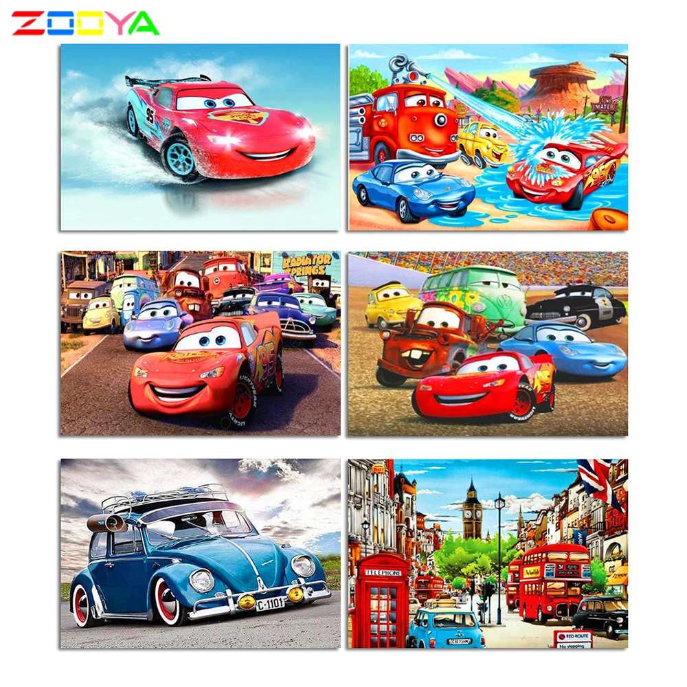 

5d Diamond Painting sale Mosaic Cartoon Car Decoration Diamond Embroidery Disney Full Square Drill Diy Cross Stitch Children CH1