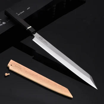

30cm Japanese Kiritsuke Chef Knife Kitchen Germany 1.4116 Stainless Steel Japan Sushi Sashimi Knife Octagonal Ebony Handle 5.3G