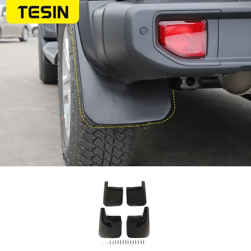 TESIN Car Mudguards for Jeep Wrangler JL 2018 Car Fender Front Rear