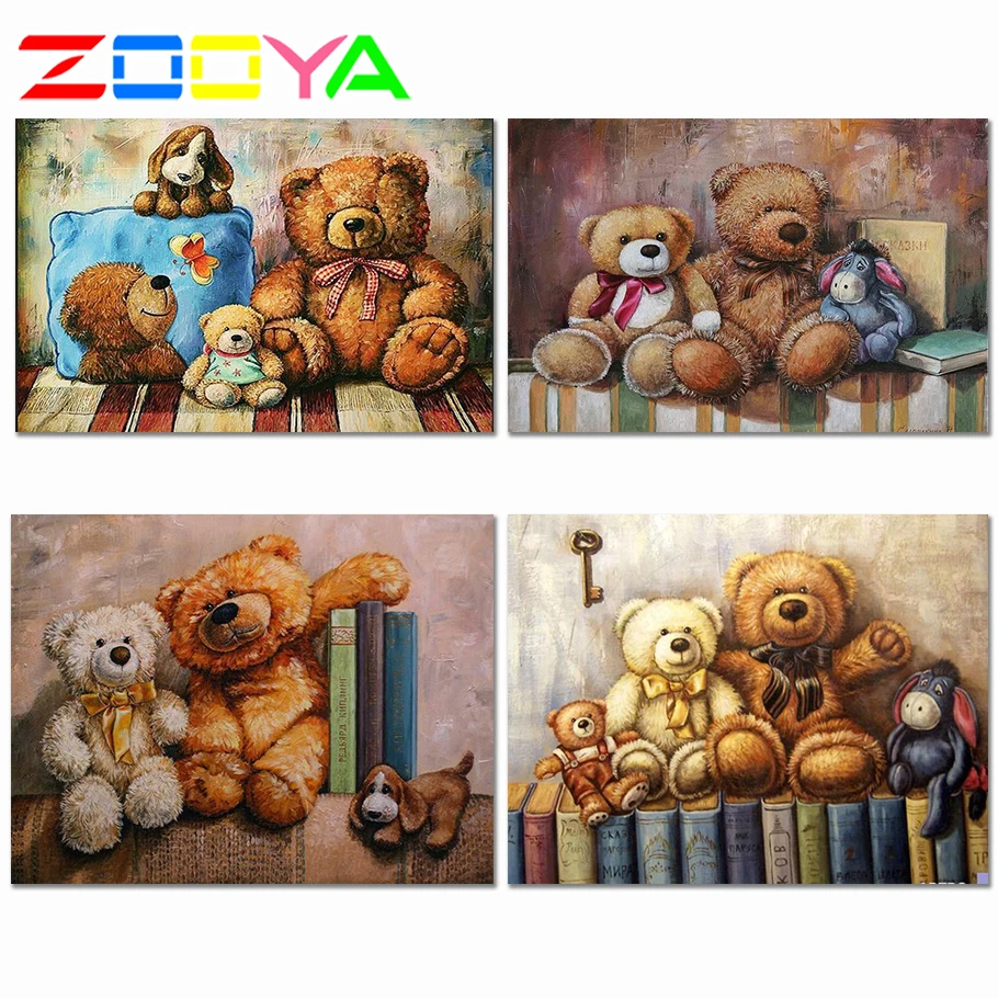 5D Diy Алмазная вышивка из мультфильма мишка полный квадрат 3D игрушка алмазная