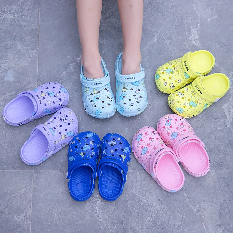 ULKNN CHILDREN'S Slippers BOY'S Porous Shoes Girls KIDS Anti-slip Closed-toe Indoors Outdoors Cute Cartoon Baby Sandals