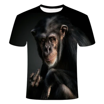 

2020 men's t-shirt 3D printed animal baboon t-shirt short sleeve funny design casual top t-shirt male t-shirt