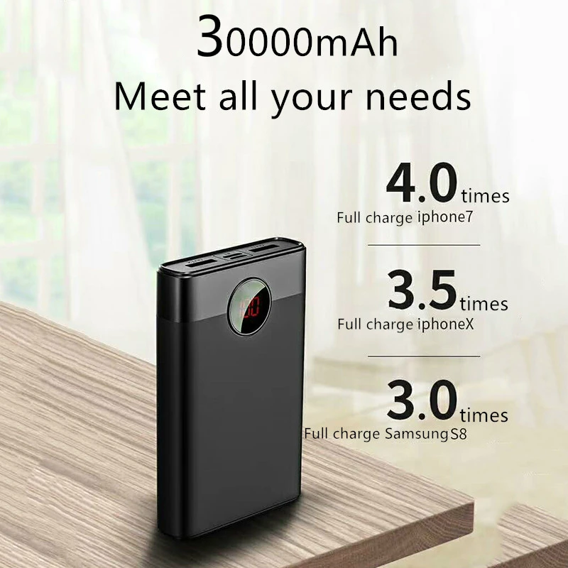 SOODOO внешний аккумулятор 10000 мАч двойной USB портативный lcd Внешний аккумулятор зарядное устройство для мобильных телефонов