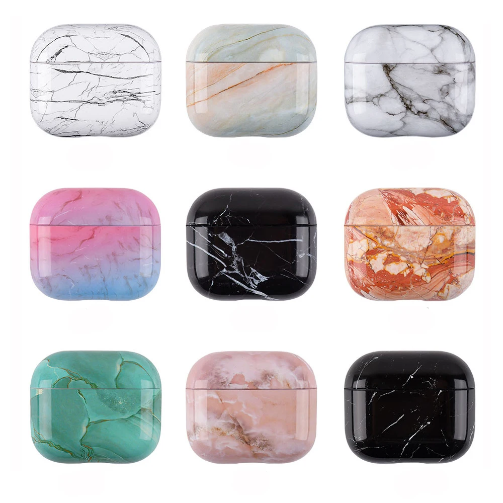 For Apple AirPods Pro 2nd Generation 3rd Gen Luxruy Marble Shockproof Case  Cover