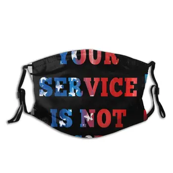 

protective mask with filter Your Service Is Not Forgotten Veterans Day anti dust PM2.5 reuse adult teen child girl