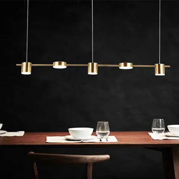 

Black Rose gold Brass Chandelier Kitchen Island Restaurant pendant lamp indoor home deco Iron tube Chandelier Lighting Fixtures