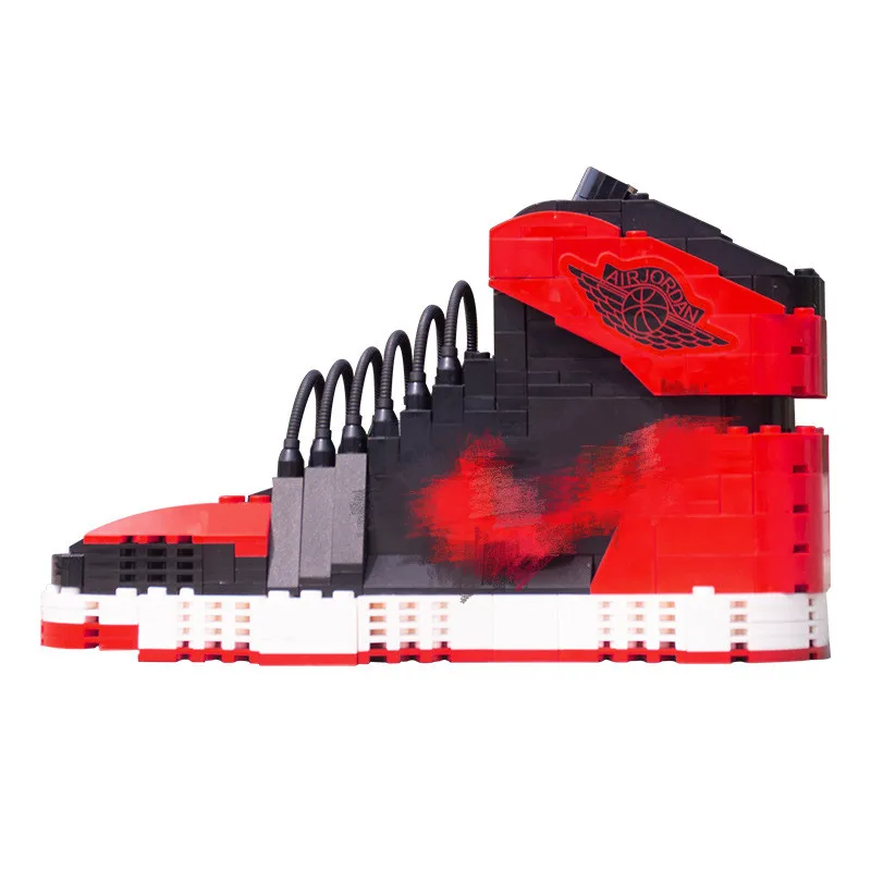 

Building Blocks Toys Compatible Legoingly Hot Famous Brand Sport Shoe Bull Chicago Air Jordan-1 Model Collection for Gifts