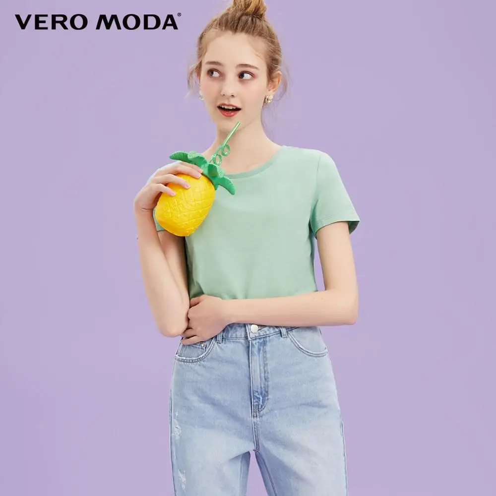 Женская футболка с круглым вырезом Vero Moda 100% хлопок 320101512 | одежда