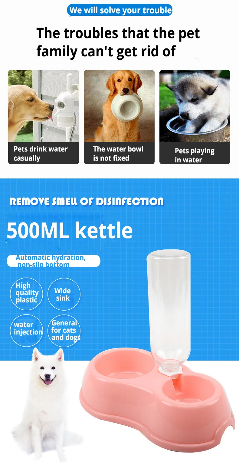 Non-Slip Pet Dogs Cats Double Bowls Food Water Feeder Dispenser For Dogs cat Drinking Bowl For Cats Feeder pet Product Supplies Non-Slip Pet Dogs Cats Double Bowls Food Water Feeder Dispenser For Dogs cat Drinking Bowl For Cats Feeder pet Product Supplies