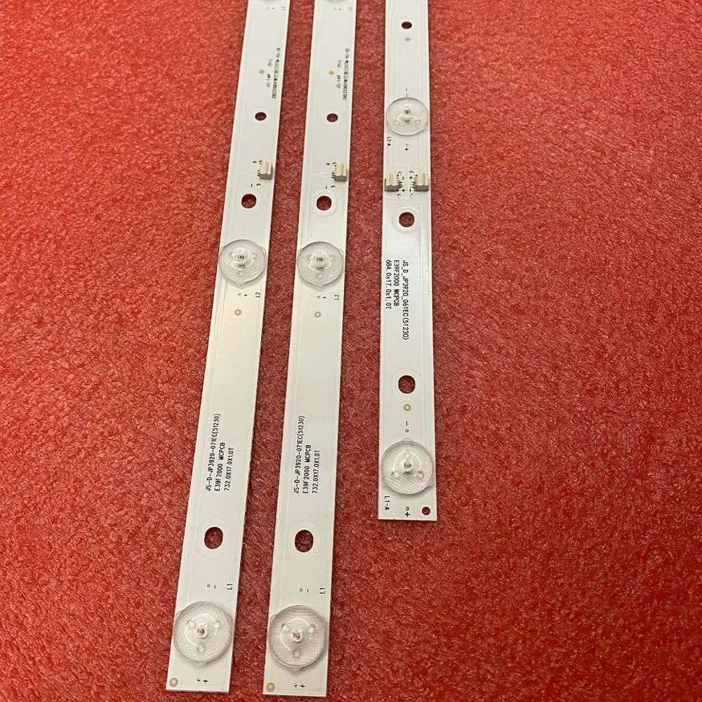 Kit 3 Barre LED Per TV AKAI 39 Pollici – Modelli JS-D-JP385DM – DLED 3pin 6V