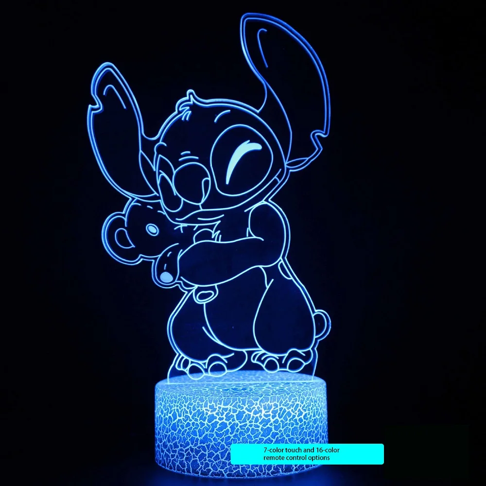 DISNEY led light Star Baby Stitch USB Creative Colorful Touch Remote Control 3D Desk Lamp LED Night Light children birthday gift led night light