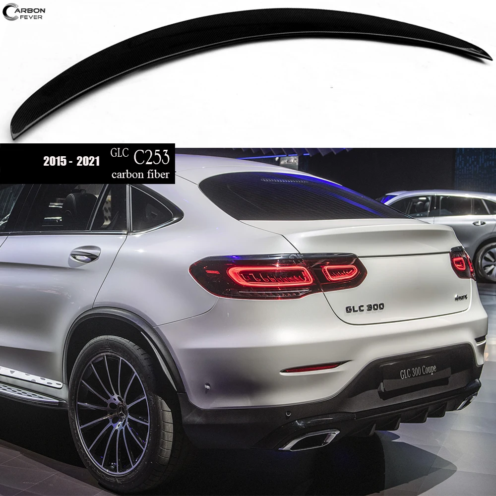 Carbon Fiber Spoiler Rear Wing for C253 GLC Class Coupe (W253 3-Box) 2015 - 2021 (Will Fit GLC63 AMG & Facelifte C253) | Автомобили и