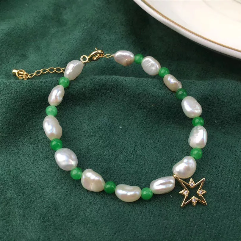

Butterfly Home Fresh And Refined Simple Design 14k Gold Baroque Pearl Bracelets Adjustable Syss79m79gi