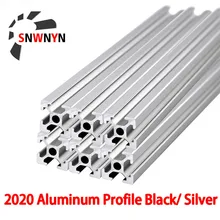 1 2 szt 20 #215 20 profil aluminiowy 2020 T Slot 6mm CNC Standard europejski profil wytłaczany z aluminium tanie tanio SNWNYN CN (pochodzenie) NONE 2020 Aluminum Extrusion Profile 20mm