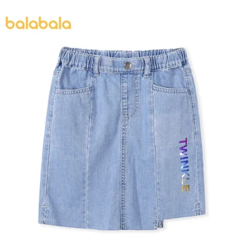 

Balabala Children Wear Girls Skirt Children Short Skirt Denim Skirt Summer Korean Version European and American Sweet
