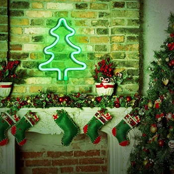 

led Christmas tree neon night light sign for room christmas party decoration custom led lights signs home bedroom wall decor wed