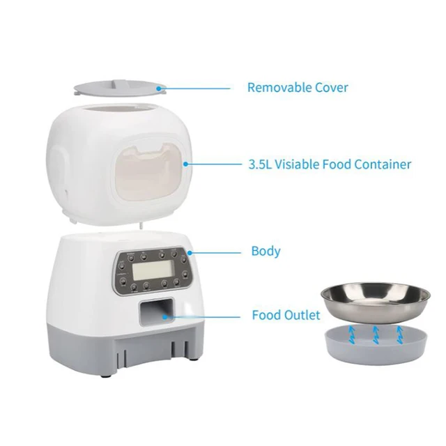 Automatic Dog And Cat Feeder 3.5 Liters Dry Food Dispenser Plus 2L Water Feeder Suitable For Small And Medium Pet Smart Feeders 3