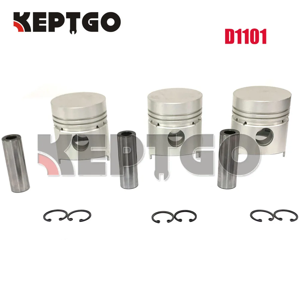

New D1101 Piston Kit STD For Kubota (3 set)