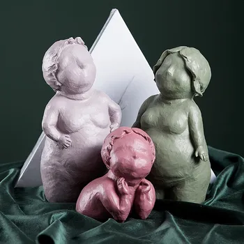 

Nordic Style Retro Giorgio Morandi Abstract Girl Figurines Clay Sculpture Figure Statue Resin Art&Craft Home Decoration R2857