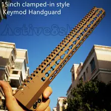 Tan AR-15 M4 M16 Keymod поплавок Handguard зажимной стиль кронштейн охотничий стальной баррель гайка для прицела подходит. 223 5,56