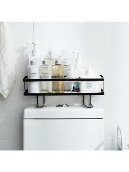 

Waterproof Bathroom Metal Toilet Shelf Storage Rack Punch-free Shower Organizer GXMA