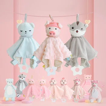 

Baby Soft Plush Animal Doll Toy Infant Appease Towel Grasping Rattles Playmate Calm Toys Baby Toddler Gifts Lovely New