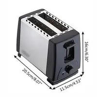 2 Toasters Stainless Steel Wide Slot Toasters with Removable Crumb Tray 2