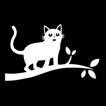 

16*9.6cm Car Decor Cat on Branch Cute And Interesting Fashion Sticker Decals Vinyl Car Wrap Decor Decals auto accessories stic