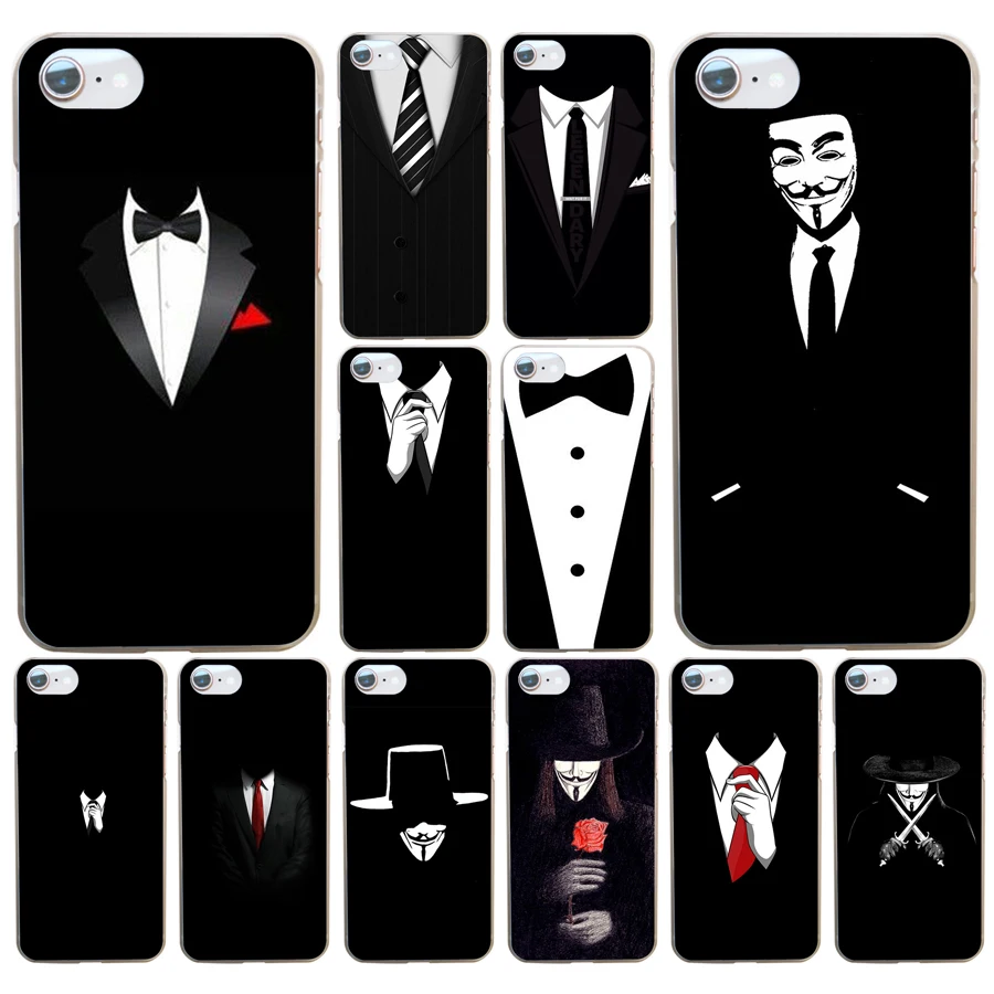74DF темный костюм Mystery Man жесткий прозрачный чехол для iphone 4 4s 5 5s se 6 6s 8 plus 7 Plus