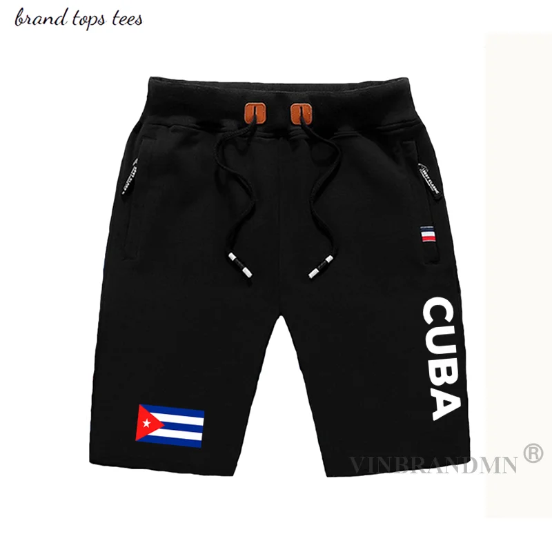 

Cuba Cuban mens shorts beach man men's board shorts flag workout zipper pocket sweat bodybuilding 2021 cotton brand CU CUB