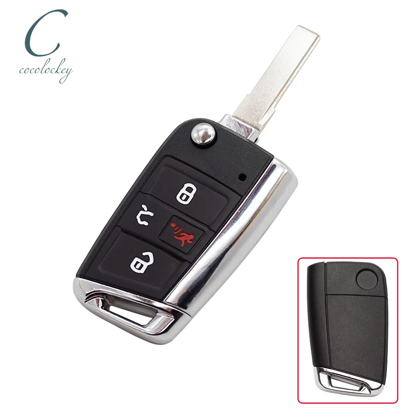 Cocolockey Новый Сменный дистанционный брелок флип чехол для Vw Golf Tiguan пульта