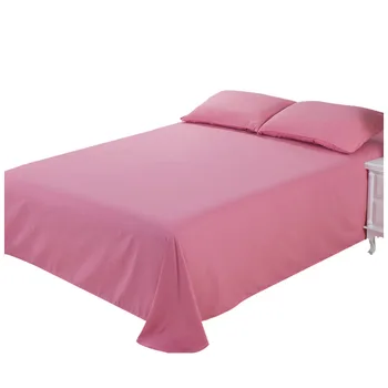 

Solid color polyester / cotton twill adult bed sheet large home