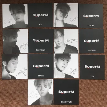 

K-pop SUPERM Lomo Photo Card SUPER M Signature Photocard Poster BAEKHYUN MARK KAI TEN LUCAS TAEMIN TAE YOUNG 7Pcs/Set