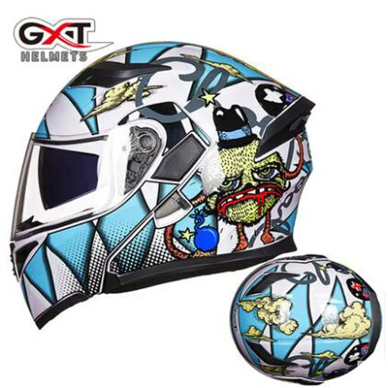 Механический красный Змеиный дьявол GXT G902 мотоциклетный шлем откидной двойной