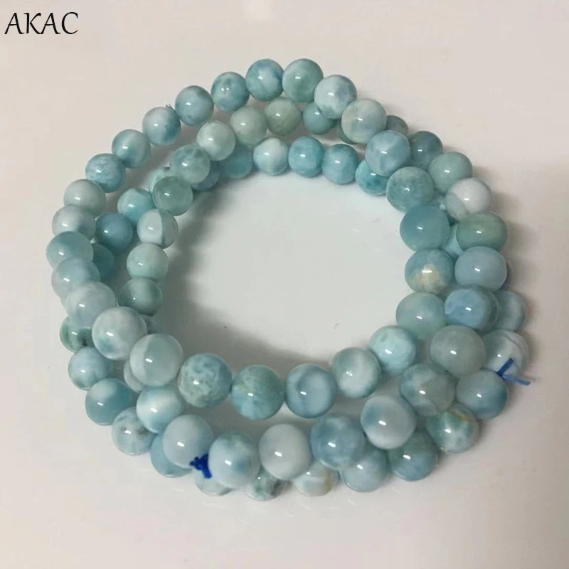 1 браслет/набор AKAC approx7+-0,3 мм натуральный браслет для ларимарла approx26beads/браслет
