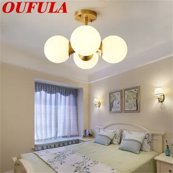 

OUTELA Modern Chandeliers Copper Contemporary Home Creative Decoration For Home Living Room Dining Room Bedroom