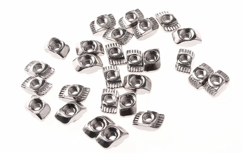 10/20/50/100PCS M3 M4 M5 for 20 Series T-Slot T-nut Sliding T Nut Hammer Head Drop In Nut Connector Aluminum Extrusion Profile
