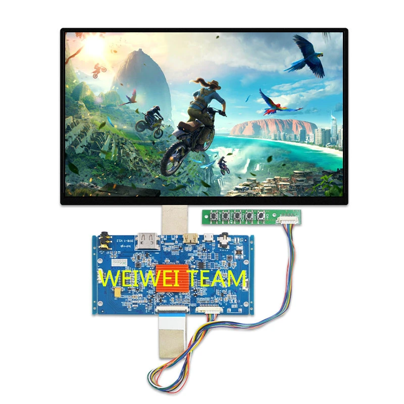 

Wisecoco 4k LCD Panel 10.1 inch 3860x2160 UHD IPS Display HDMI EDP 40 Pins Control Board for Raspberry pi 3 3B+ Screen TV101QUM