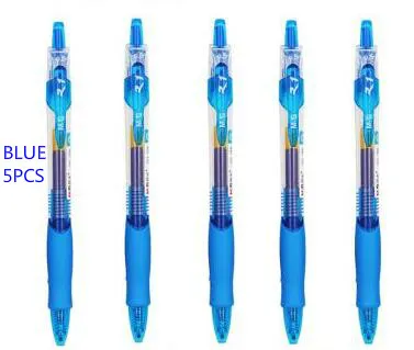 BLUE 5pcs M& G 12 штук 0,5 мм Удобная гелевая ручка гелевые ручки papelaria Canetas escolar офисные аксессуары Школьные принадлежности R1 - Цвет: BLUE 5pcs