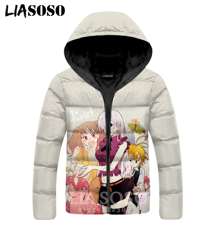 3 Куртка The Seven Deadly Sins для мужчин женщин Meliodas 3D принт аниме плюс бархат утолщение молнии толстовки теплый пуховик пальто A325 - Цвет: 3