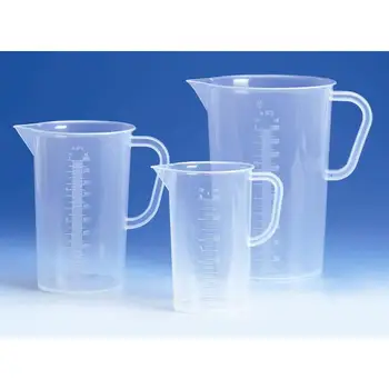 

Beaker with handle pp plastic transparent 500 ml 1000 ml 2000 ml.