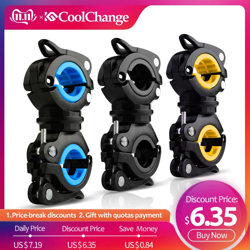 Perfect CoolChange Bike Cycling 360 Rotating Light Double Holder LED Front Flashlight Lamp Pump Handlebar Holder Bicycle Accessories 0 Perfect CoolChange Bike Cycling 360 Rotating Light Double Holder LED Front Flashlight Lamp Pump Handlebar Holder Bicycle Accessories 0