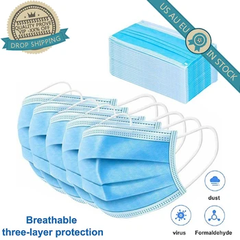 

Three-layer Dust-proof Breathable Surgical Masks Only One Time Outdoor Cycling Mouth Face Respirator Mask For Adults Deodorate