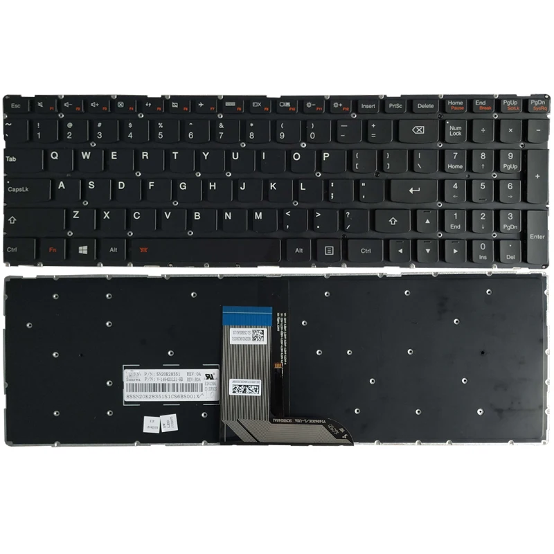 

Новая американская Клавиатура для ноутбука Lenovo IdeaPad 700-15 700-15ISK черная подсветка клавиатуры США