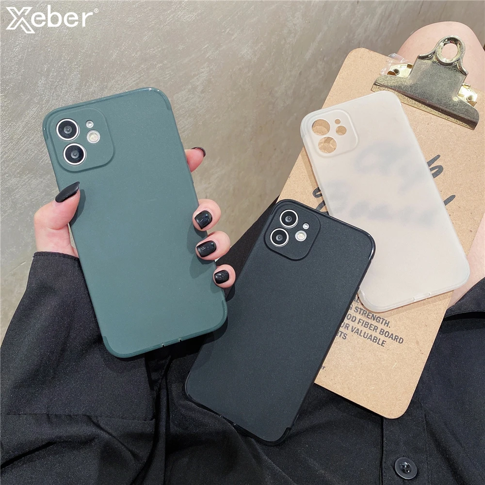 Simple Matte Soft Silicone Phone Case For Iphone 11 12 Pro Max Xr Xs Max X Se 6 6s 7 8 Plus 12 Mini Shockproof Camera Full Cover Phone Case Covers Aliexpress